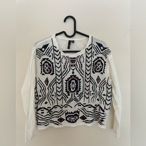 Mango Embroidered Blouse